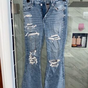 American Eagle Distressed Blue Jean